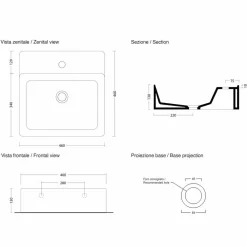 Viadurini Bathroom Keramikwaschbecken-Modernes quadratisches Aufsatzwaschbecken aus Keramik - Piacione
