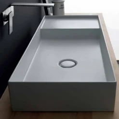 Viadurini Bathroom Farbige Waschbecken-Modernes rechteckiges Waschbecken aus farbiger Keramik, hergestellt in Italien