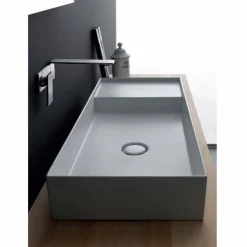 Viadurini Bathroom Farbige Waschbecken-Modernes rechteckiges Waschbecken aus farbiger Keramik, hergestellt in Italien