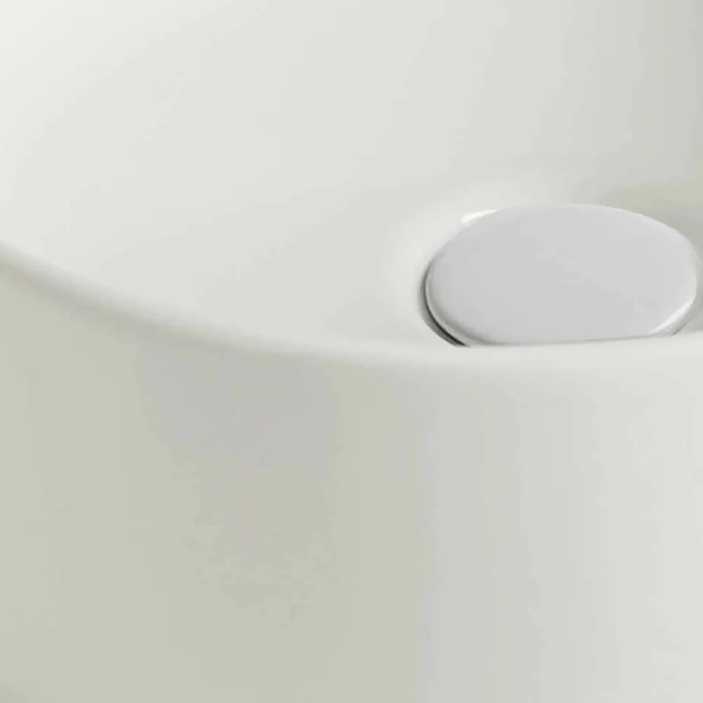 Viadurini Bathroom Keramikwaschbecken-Modernes rundes Aufsatzwaschbecken aus Keramik Made in Italy - Rotolino