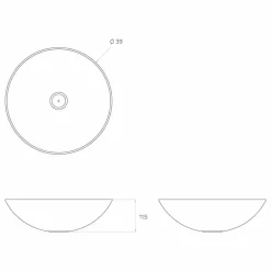 Viadurini Bathroom Design Waschbecken Aus Solid Surface-Modernes rundes Aufsatzwaschbecken made in Italy,Donnas