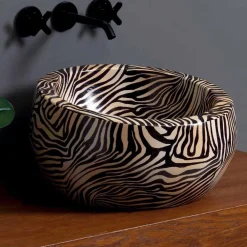 Viadurini Bathroom Farbige Waschbecken-Modernes rundes Aufsatzwaschbecken aus Keramik in Italien Elisa