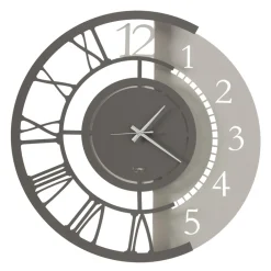 Viadurini Time Design Wanduhren-Modernes rundes Design Wanduhr aus Eisen mit doppelter Nummerierung - Kassio