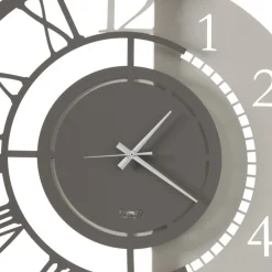 Viadurini Time Design Wanduhren-Modernes rundes Design Wanduhr aus Eisen mit doppelter Nummerierung - Kassio