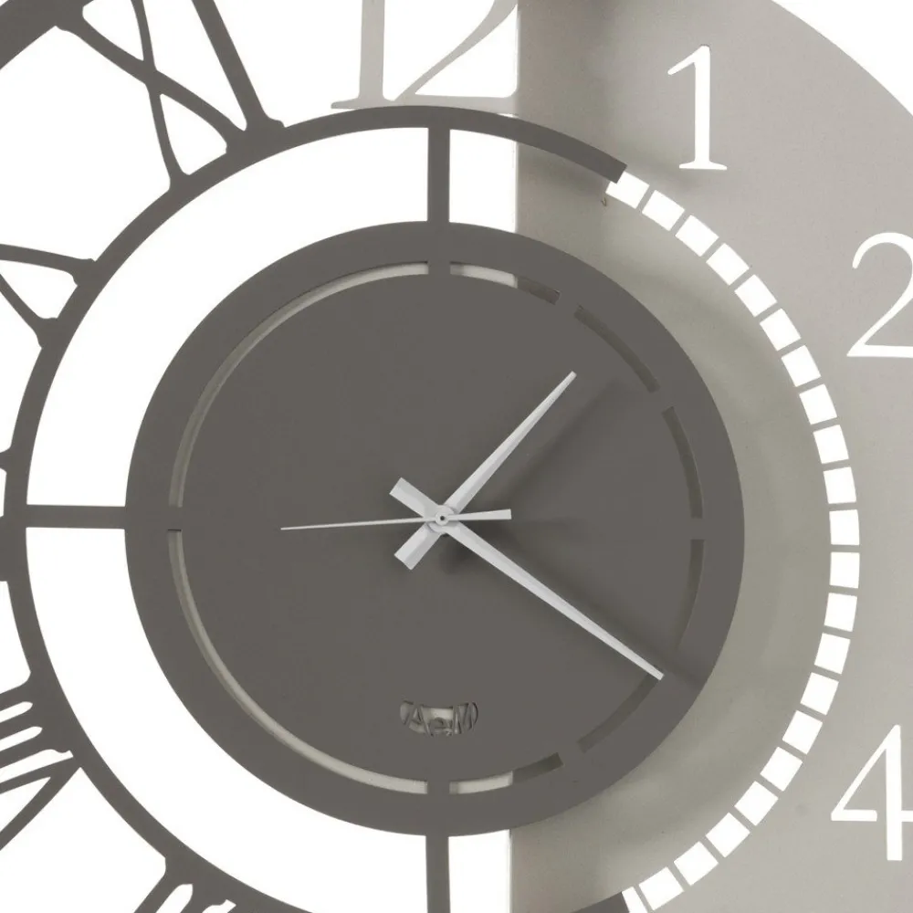 Viadurini Time Design Wanduhren-Modernes rundes Design Wanduhr aus Eisen mit doppelter Nummerierung - Kassio