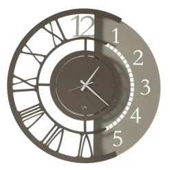 Viadurini Time Design Wanduhren-Modernes rundes Design Wanduhr aus Eisen mit doppelter Nummerierung - Kassio