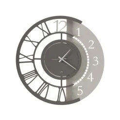 Viadurini Time Design Wanduhren-Modernes rundes Design Wanduhr aus Eisen mit doppelter Nummerierung - Kassio