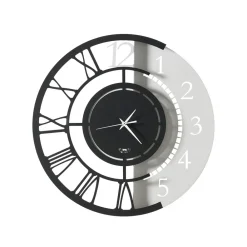 Viadurini Time Design Wanduhren-Modernes rundes Design Wanduhr aus Eisen mit doppelter Nummerierung - Kassio