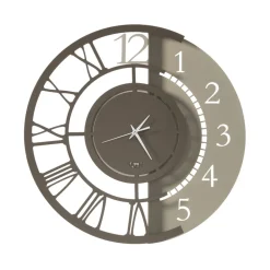 Viadurini Time Design Wanduhren-Modernes rundes Design Wanduhr aus Eisen mit doppelter Nummerierung - Kassio