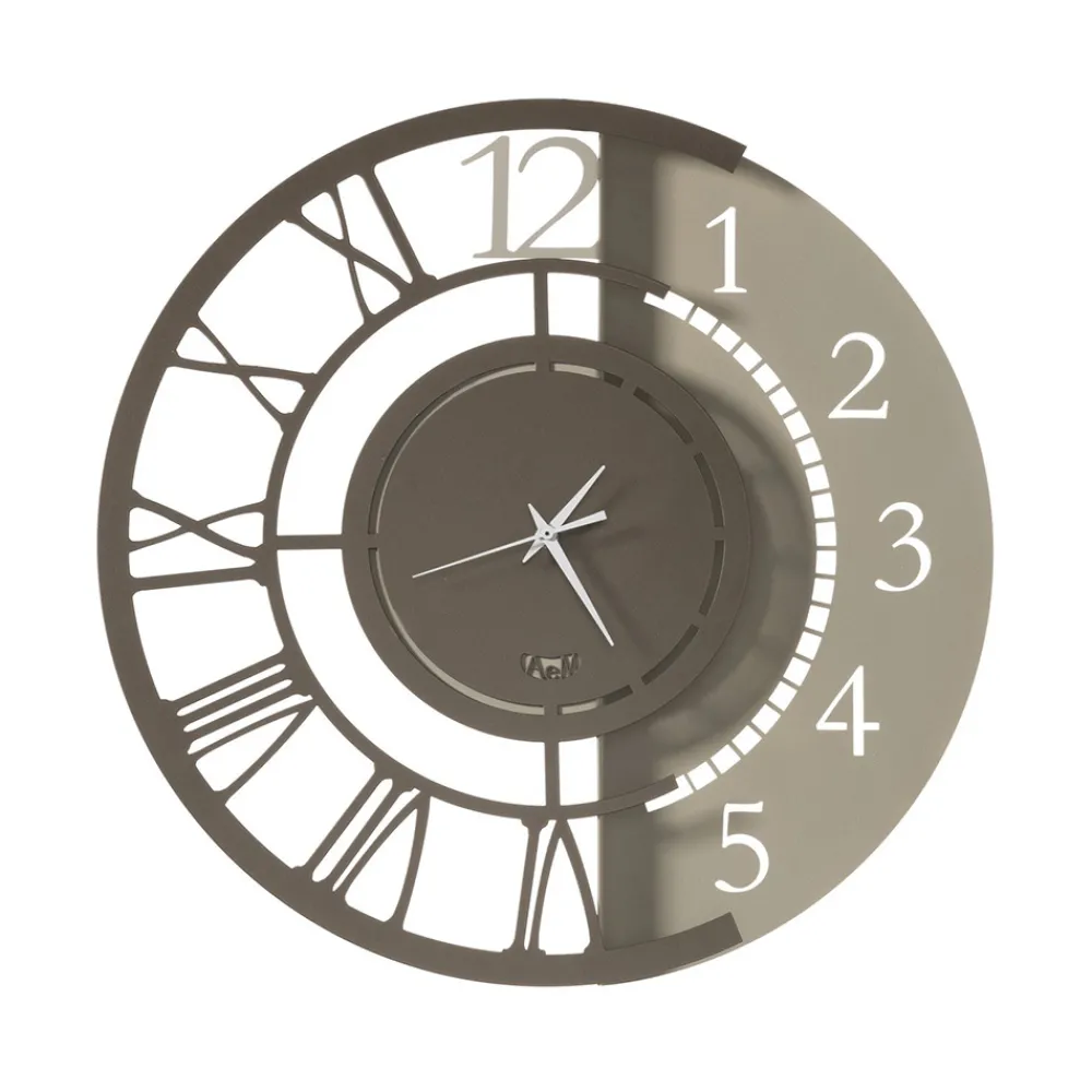 Viadurini Time Design Wanduhren-Modernes rundes Design Wanduhr aus Eisen mit doppelter Nummerierung - Kassio