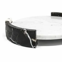 Viadurini Kitchen Küchenzubehör-Modernes rundes Tablett aus weißem Carrara-Marmor Made in Italy - Chet