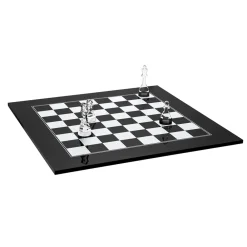 Viadurini Living Deko Artikel Und Wohnaccessoires-Modernes Schachbrett aus schwarzem oder weißem Plexiglas Made in Italy – Schachmatt