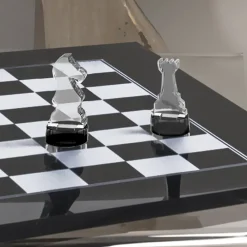 Viadurini Living Deko Artikel Und Wohnaccessoires-Modernes Schachbrett aus schwarzem oder weißem Plexiglas Made in Italy – Schachmatt