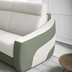 Viadurini Italian Sofas Moderne Schlafsofas-Modernes Schlafsofa gepolstert in Made in Italy Bicolor Fabric - Begonia