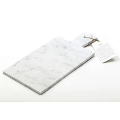 Viadurini Kitchen Küchenzubehör-Modernes Schneidebrett aus weißem Carrara-Marmor Made in Italy - Biblon