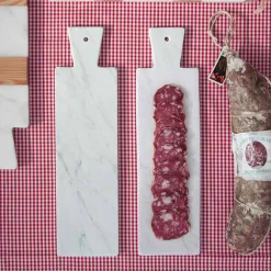 Viadurini Kitchen Küchenzubehör-Modernes Schneidebrett aus weißem Carrara-Marmor Made in Italy - Biblon