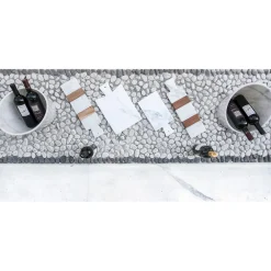 Viadurini Kitchen Küchenzubehör-Modernes Schneidebrett aus weißem Carrara-Marmor Made in Italy - Biblon