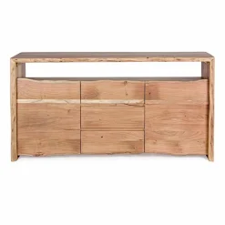 Viadurini Living Anrichte-Modernes Sideboard aus Akazienholz mit 2 Türen und 3 Schubladen Homemotion - Lauro