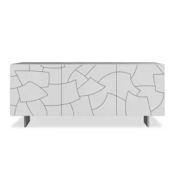 Viadurini Living Sideboards-Modernes Sideboard aus furniertem Eschenholz, hergestellt in Italien – Galassia