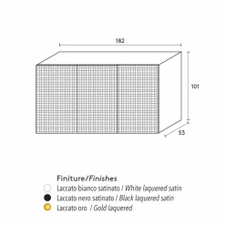 Viadurini Living Anrichte-Modernes Sideboard aus MDF 2 türig und Schubladensystem Flora Modell