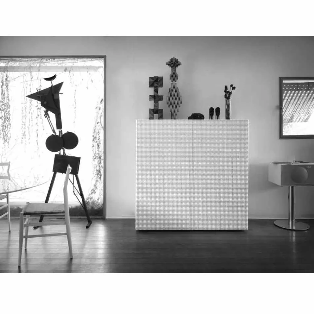 Viadurini Living Anrichte-Modernes Sideboard aus MDF 2 türig Flora Modell