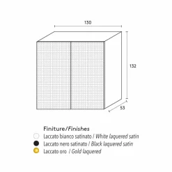 Viadurini Living Anrichte-Modernes Sideboard aus MDF 2 türig Flora Modell