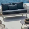 Varaschin Gartensofas-Modernes 2-Sitzer Gartensofa gepolstert Emma
