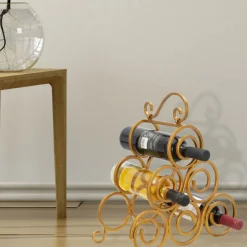 Viadurini Living Design Weinregal-Modernes 6-Sitzer-Bodenflaschenregal aus Eisen - Cyrus