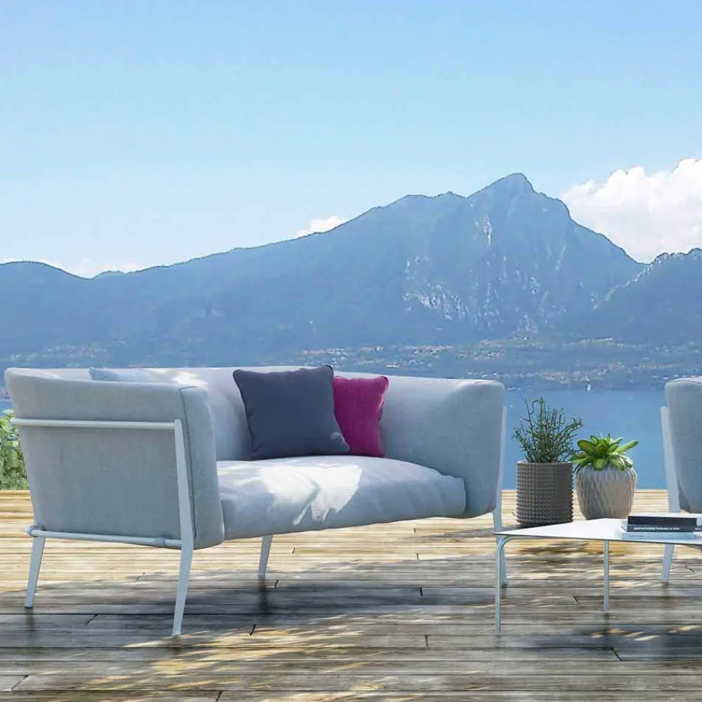 Viadurini in the Garden Gartensofas-Modernes Sofa für herausnehmbares Design im Außen- oder Innenbereich Made in Italy - Carmine