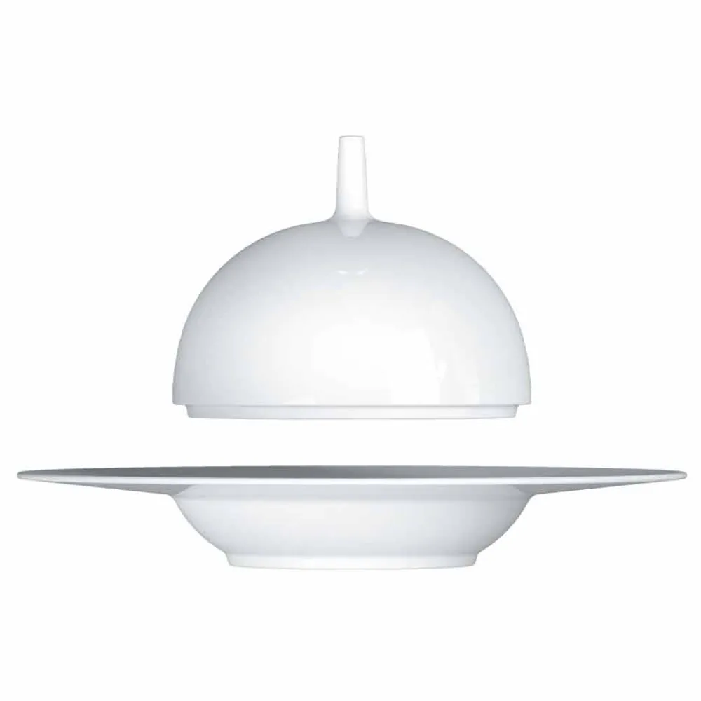 Viadurini Kitchen Teller Set-Modernes und elegantes Abendessen Abendessen Set aus Porzellan 24 Stück - Teleskop