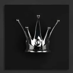 Viadurini Living Abstrakte Bilder-Modernes Wandbild aus Holz und Harz Made in Italy - Corona