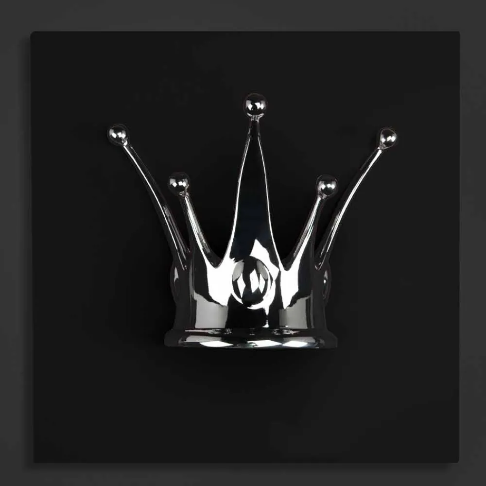 Viadurini Living Abstrakte Bilder-Modernes Wandbild aus Holz und Harz Made in Italy - Corona