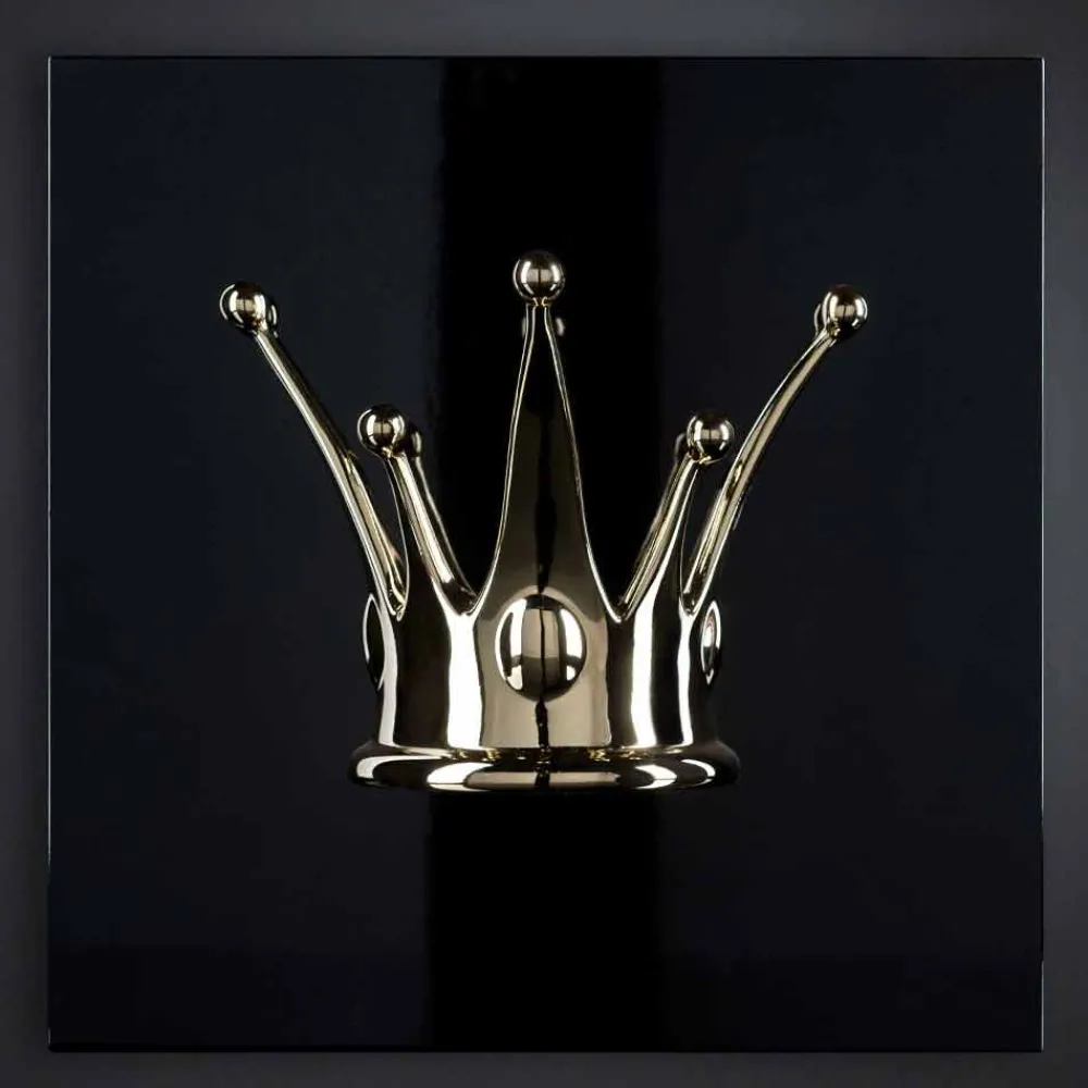 Viadurini Living Abstrakte Bilder-Modernes Wandbild aus Holz und Harz Made in Italy - Corona