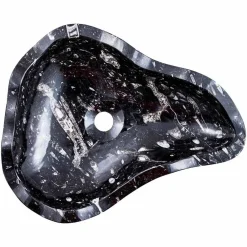 Viadurini Bathroom Steinwaschbecken-Modernes Waschbecken aus Marmor mit Fossilien - Burgeo