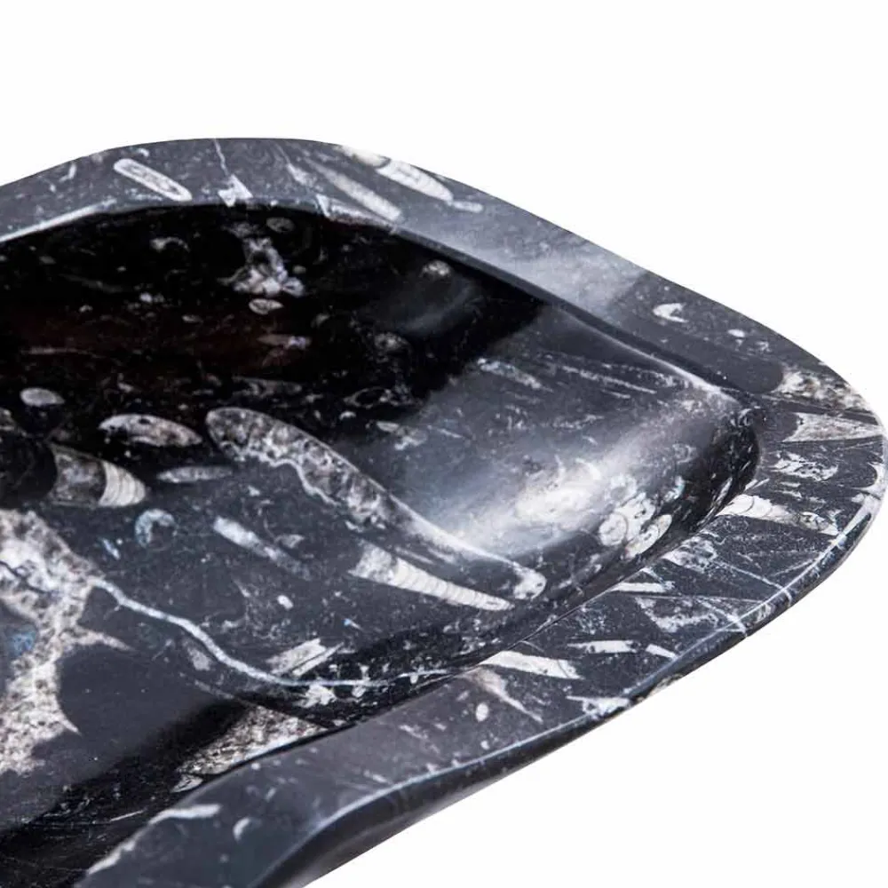 Viadurini Bathroom Steinwaschbecken-Modernes Waschbecken aus Marmor mit Fossilien - Burgeo