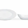 Viadurini Kitchen Geschirr Teller-Modernes weißes Porzellan Oval Design Servierset 2 Stück - Teleskop