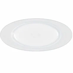 Viadurini Kitchen Geschirr Teller-Modernes weißes Porzellan Oval Design Servierset 2 Stück - Teleskop