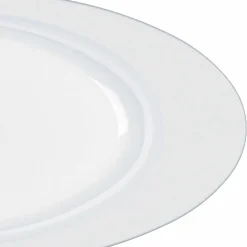 Viadurini Kitchen Geschirr Teller-Modernes weißes Porzellan Oval Design Servierset 2 Stück - Teleskop