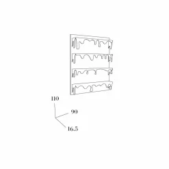 Mabele Moderne Design Bücherregale-Modilierbare moderne Design Bücherregal Kolata mit 4 Regale Made in Italy