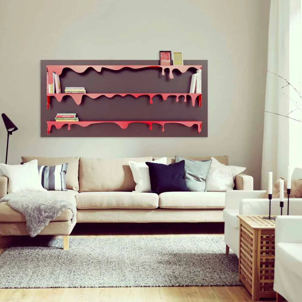 Mabele Moderne Design Bücherregale-Modilierbare moderne Design Bücherregal Kolata mit 3 Regale Made in Italy