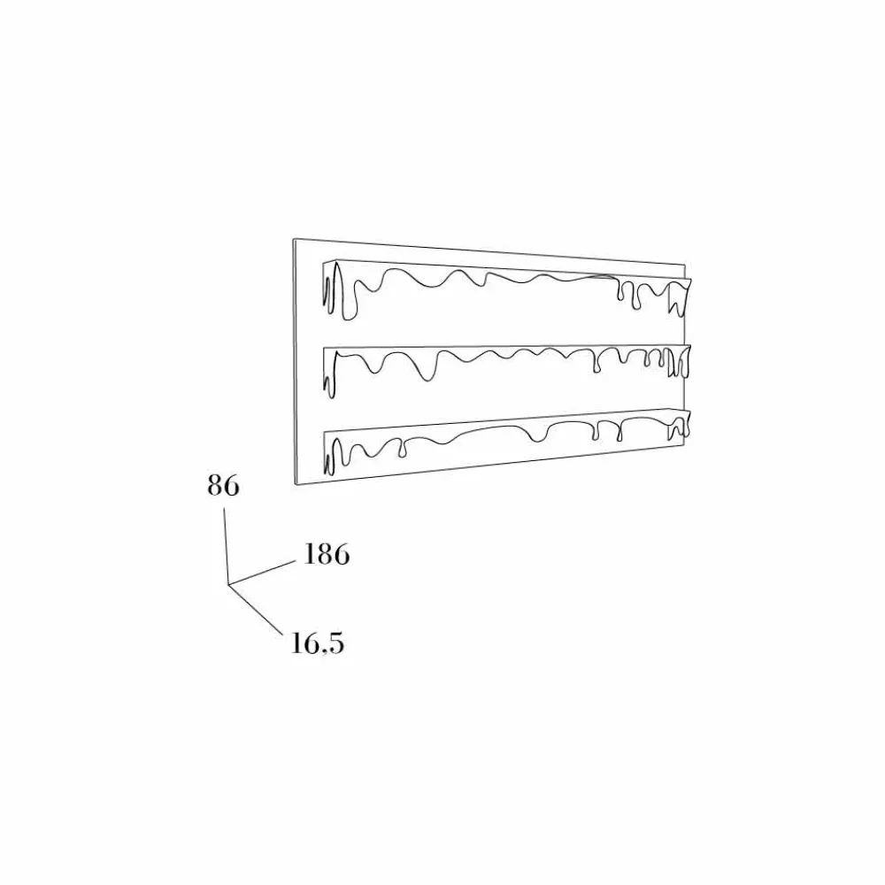 Mabele Moderne Design Bücherregale-Modilierbare moderne Design Bücherregal Kolata mit 3 Regale Made in Italy