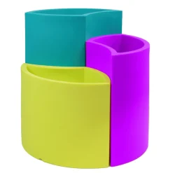 Viadurini in the Garden Gartenideen-Modulare Vasen aus farbigem Polyethylen Made in Italy 3 Stück - Blumen