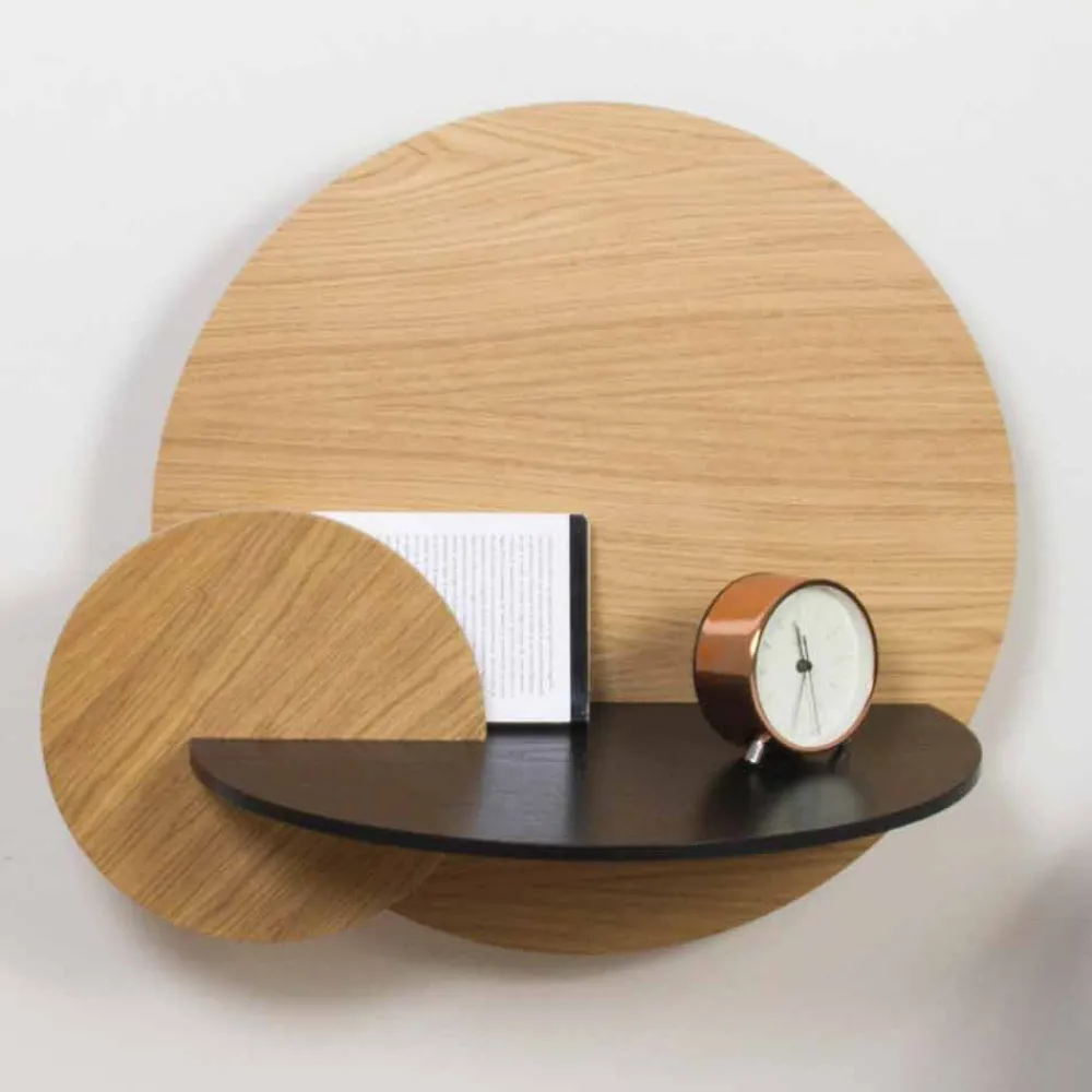 Viadurini Living Wandregale-Modularer Nachttisch Elegantes Design aus Sperrholz mit verstecktem Fach - Bigno