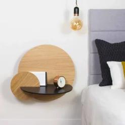 Viadurini Living Wandregale-Modularer Nachttisch Elegantes Design aus Sperrholz mit verstecktem Fach - Bigno