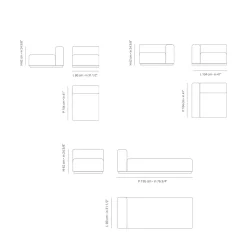 Viadurini in the Garden Gartensofas-Modulares Gartensofa aus wasserabweisendem Stoff Made in Italy - Bahias