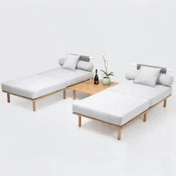 Viadurini in the Garden Gartensofas-Modulares Gartensofa mit 2 Seilrückenlehnen - Bellatrix