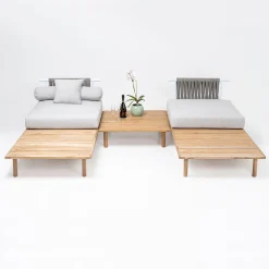 Viadurini in the Garden Gartensofas-Modulares Gartensofa mit 2 Seilrückenlehnen - Bellatrix