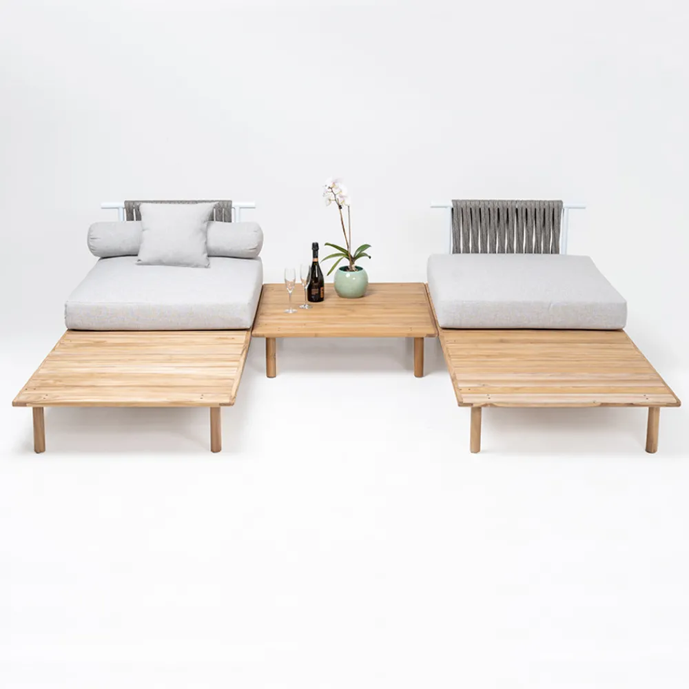 Viadurini in the Garden Gartensofas-Modulares Gartensofa mit 2 Seilrückenlehnen - Bellatrix