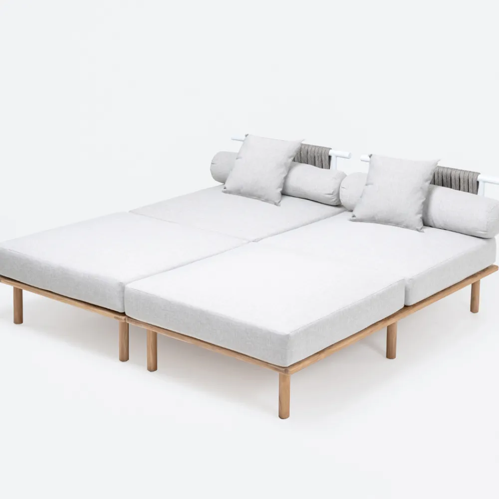 Viadurini in the Garden Gartensofas-Modulares Gartensofa mit 2 Seilrückenlehnen - Bellatrix