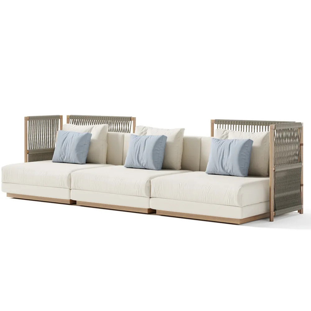 Viadurini in the Garden Gartensofas-Modulares Outdoor-Sofa aus Stoff Made in Italy - Rubik